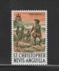 ST. KITTS- NEVIS #206 1970 1/2c PIRATES BURYING TREASURE MINT VF NH O.G