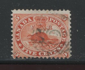 Canada 1859 5 cents used