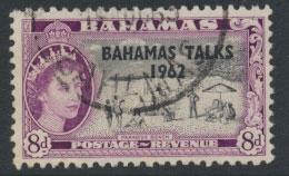 Bahamas  SG 224 SC# 181 Used OPT Bahamas Talks 1962 see scan 