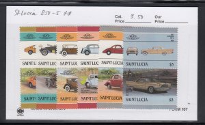 St Lucia 850-5 Automobiles mnh