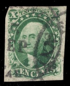 MOMEN: US STAMPS #16 IMPERF RECUT TOP & BOTTOM USED LOT #93362*