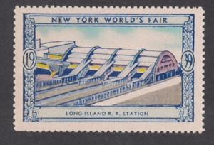 LIRR Long Island Rail Road Station New York World's Fair Poster Stamp Mint NH