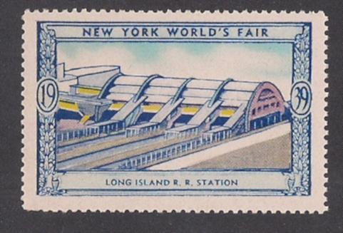 LIRR Long Island Rail Road Station New York World's Fair Poster Stamp Mint NH