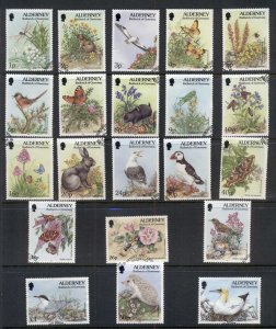 Alderney 1994-95 Flora & Fauna, Birds, Flowers, Butterflies FU