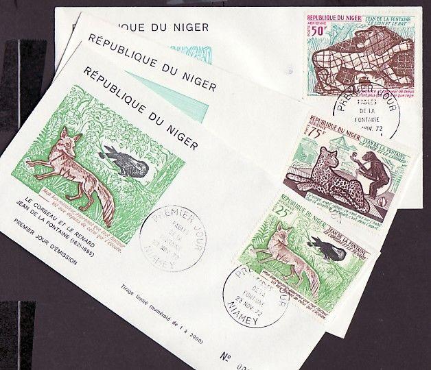 Niger, Scott cat. C200-C202. Fables issue on a First day cover. ^