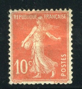 FRANCE; 1920s early Sower type issue fine Mint hinged 10c. value, shade