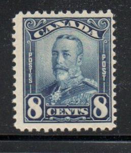 Canada Sc 154 1928 8  cent blue G V scroll issue stamp mint NH