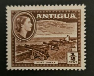 Antigua 1953 SG120a mm ( no gum) QEII 0.5c