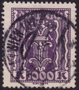 Austria - 1923 - Scott #281 - used - WIEN 107 pmk