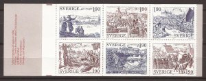 1984 Sweden -Sc 1513a - MNH VF - complete booklet - Medieval Towns