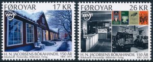 Faroe Islands 2015 150th Anniv. of Jacobsen's Bookshop Set of 2 SG729-730 MNH