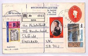 FIJI Suva REGISTERED GB Sheffield Cover 1981 BP9