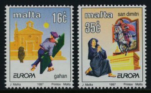 Malta 915-6 MNH EUROPA, Legends, Archtiecture