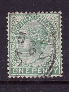 Australia States-South Australia-Sc#105-used 1p green Victoria-dated Jy 21 1899-