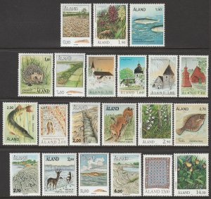 EDSROOM-17221 Finland-Aland Islands 34-54 MNH 1989-94 Complete Animals CV$43.75