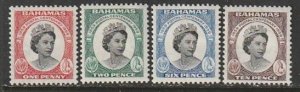 1959 Bahamas - Sc 174-7 - MH VF - 4 single - Cent. of first postage stamp