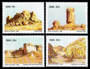 South West Africa SWA 1986 - Rock formations  MNH set # 566-569