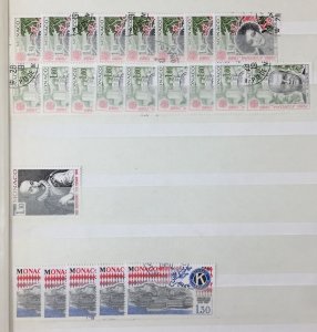 Monaco 1980/90 Stockbook ot (Used MH MNH MK511 (Apx 220+)(5 Pounds)