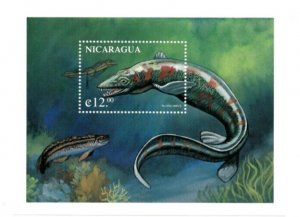 Nicaragua 1999 - Underwater Dinosaurs - Souvenir Stamp Sheet - Scott #2279 - MNH