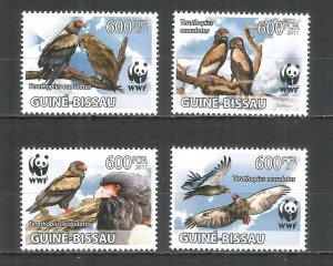 Guinea-Bissau MNH Set Birds Of Prey WWF 2011