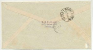 GERMANY -BRAZIL 1939, AIR FRANCE COVER HAMBURG-RIO GRANDE 3x15m(Sc#C56)+15pf