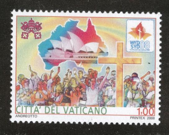 VATICAN  Scott 1384 MNH** 2008 Australia youth day