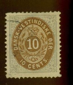 Danish West Indies #10 Used FVF Cat$25