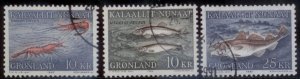 Greenland 1981 SC# 136,138,140 Used E48