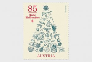 2020 Austria Christmas Tree SA Coil (Scott 2909) MNH