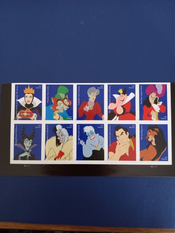 US# 5213-22, Disney Villains, Sheet of 10 US 4-ever stamps, MNH (2017)