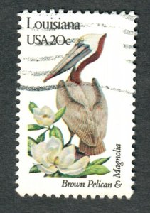 1970 Louisiana Birds and Flowers used single - perf 10.5 x 11