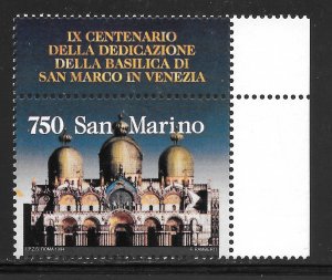 San Marino Scott 1314 MNHOG - 1994 900th of St Marks Basilica - SCV $3.50