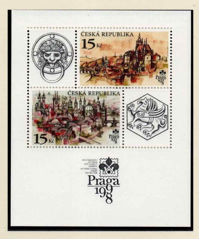 Czech Republic Sc 3023a 1997  Praga 98 Philatelic Exhibition stamp sheet mint NH