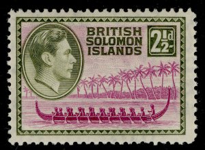 BRITISH SOLOMON ISLANDS GVI SG64, 2½d magenta & sage-green, NH MINT.
