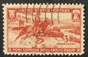 US #894 Used F/VF - Pony Express 1940 [B19.2.3]