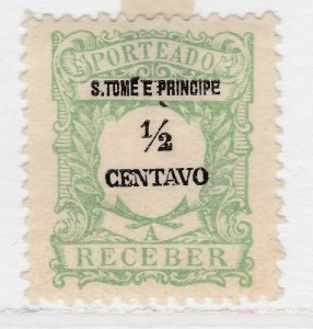 Sao Tome and Principe Postage Due 1911 Overprint 1/2c MH* A21P17F5444-