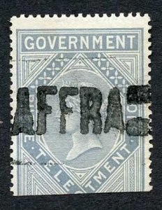 Ceylon Telegraph SGZT5 India 1r (die 2) with JAFFRA Error of pmk