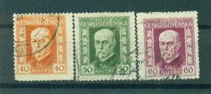 Czechoslovakia sc# 95-97 (2) used cat value $.75