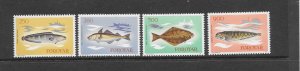 FISH - FAROE ISLANDS-#97-100  MNH