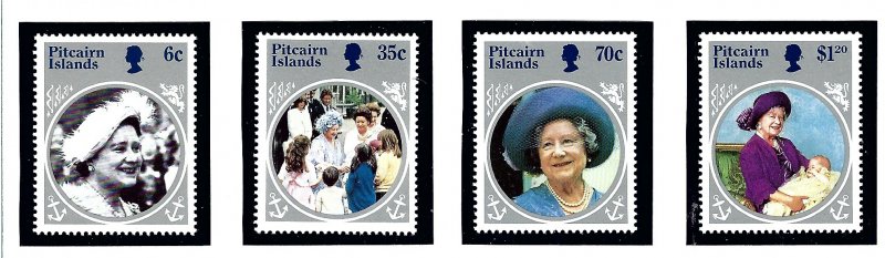 Pitcairn Is 253-56 MNH 1985 Queen Mother Birthday         (KA)