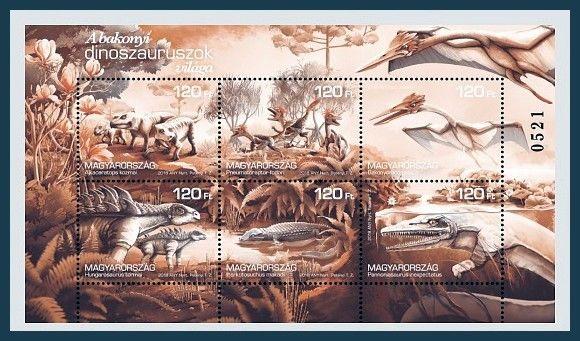 H01 Ungarn 2018 Bakony Dinasours SPECIAL BLACKPRINT MNH Postfrisch