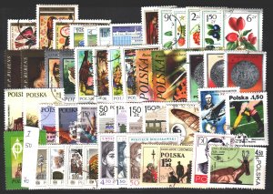 Poland. 1970. Collection of 50 stamps of Poland from the 70s 1. USED.