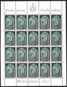 LIECHTENSTEIN (80) All different Sheets of stamps ALL Mint Never Hinged