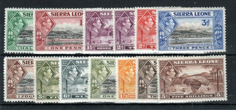 Sierra Leone 1938-44 values to 5s MLH/MH