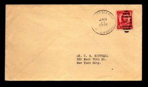 1931 US German Seapost Cover - SS President Harding - L32795