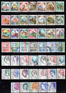 Italy ~ Group of 47 Different Stamps ~ Castles, Women of Art ~ Used, MX