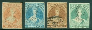 New Zealand 1857-63. 1d to 1/- printings imperf by John Richardson Auckland...