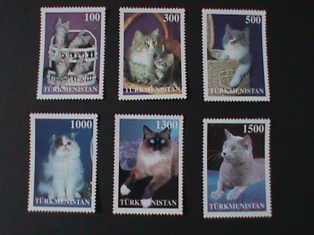 TURKMENISTAN-LOVELY BEAUTIFUL CATS COMPLETE SET MNH -VF WE SHIP TO WORLDWIDE