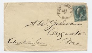 1870s East Dover ME 3ct banknote cover DPO [h.4820]