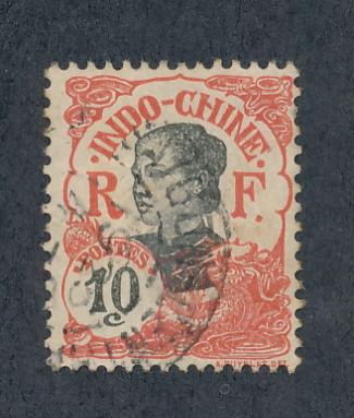 Indo-China 1907 Scott 45 used - 10c, Annamite Girl